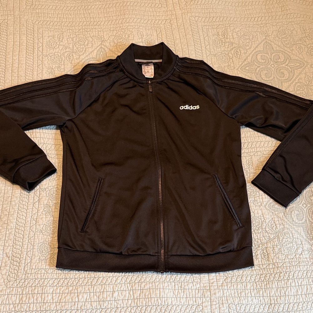 Adidas Black Zip-Up Track Jacket